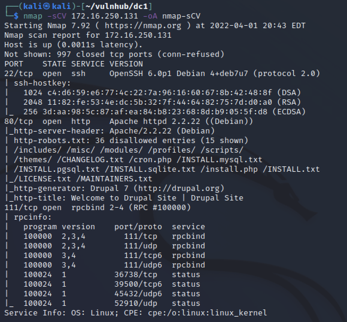 nmap scan